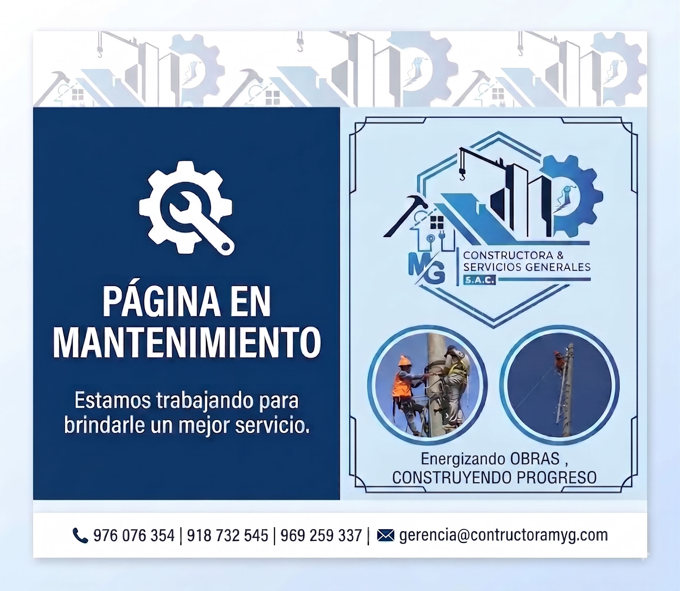 Pagina Web en Mantenimiento